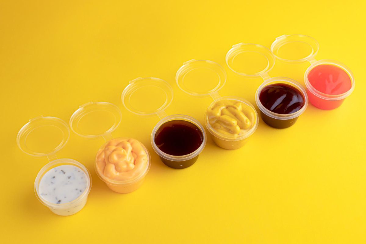 Monodosis en pequeños depósitos de plástico con tapa