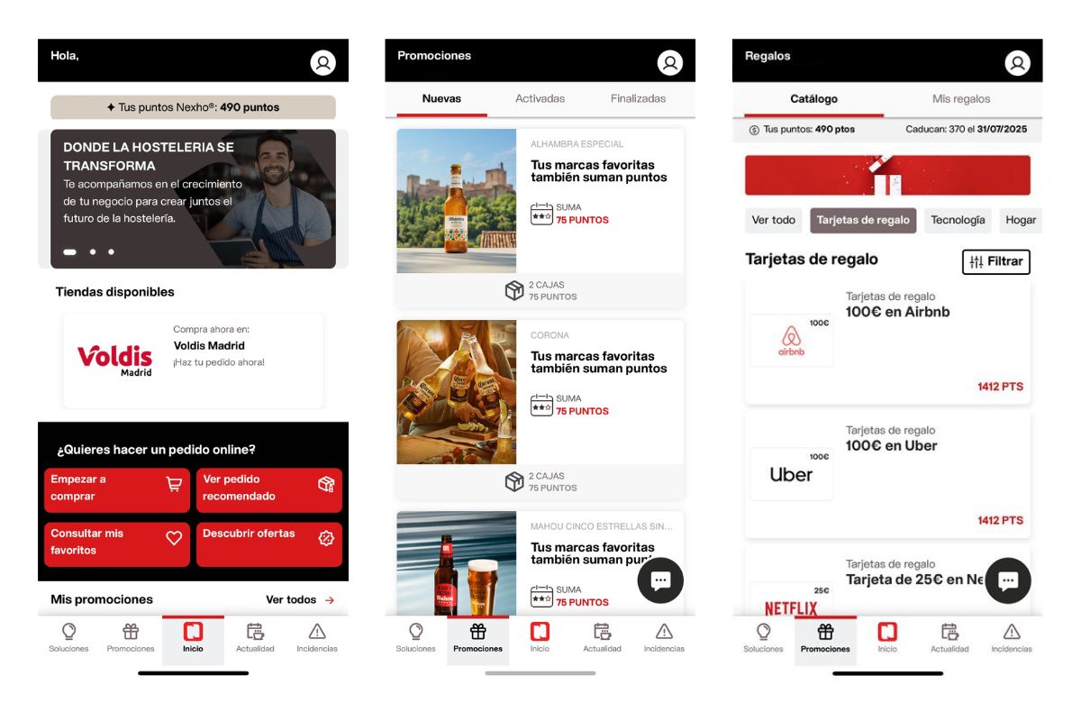 Pantalla Landing App